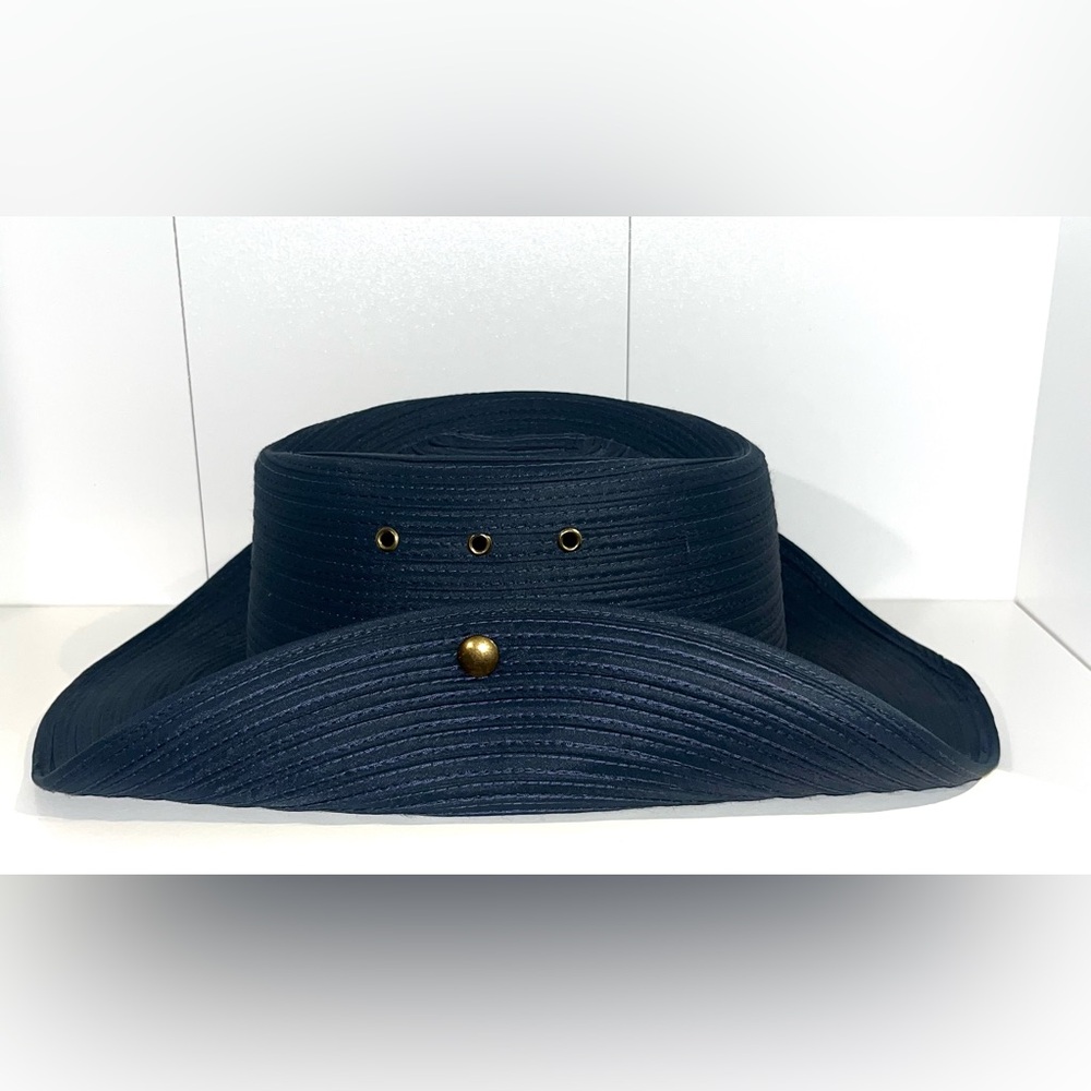 Vintage Biltmore Gaucho Hat Rainaway Leisure Navy Large NWOT